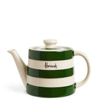 Harrods green stripe Cornish teapot, UK version