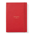 Aspinal Of London grained leather bound A5 notebook - British product