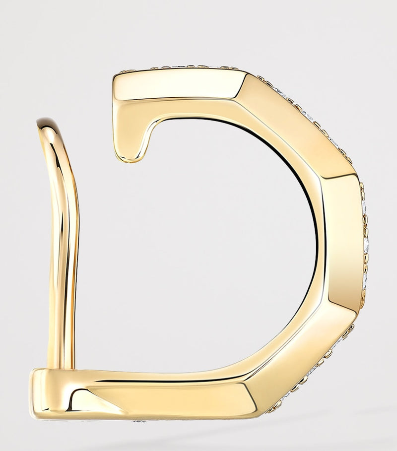 Messika yellow gold diamond ear cuff 0.05ct, imported from the UK