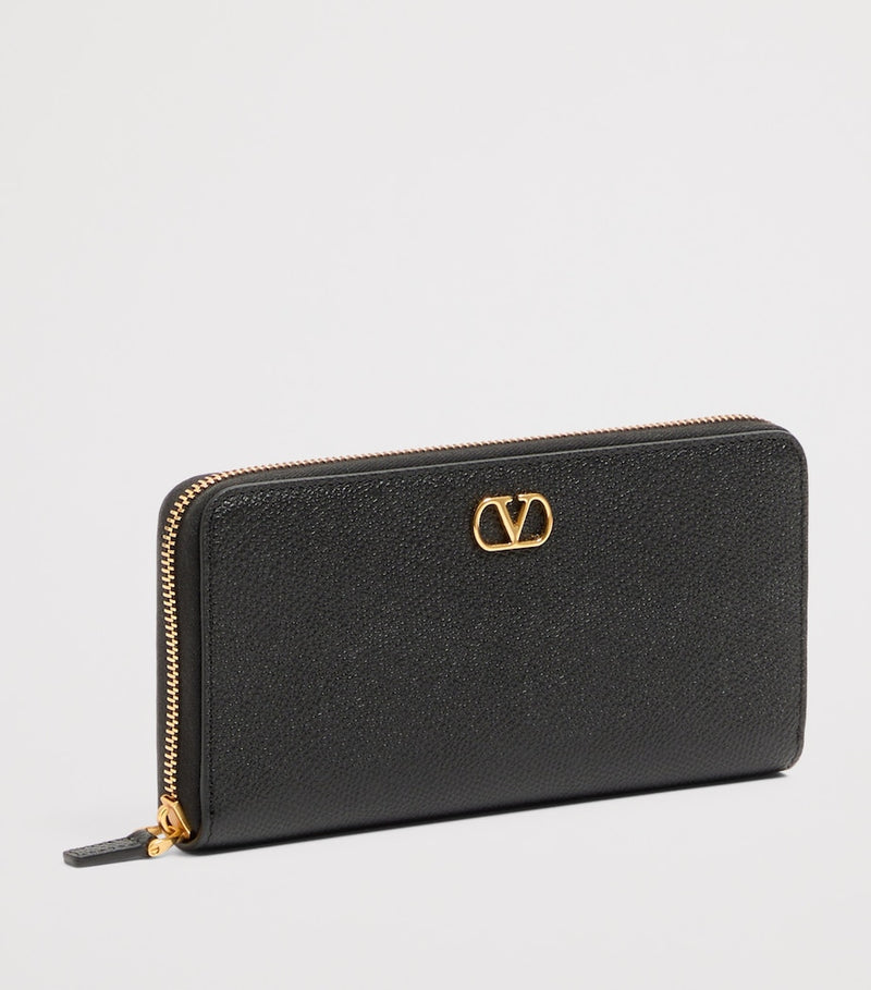 Valentino Garavani VLogo Signature zip-around wallet calf leather - British product