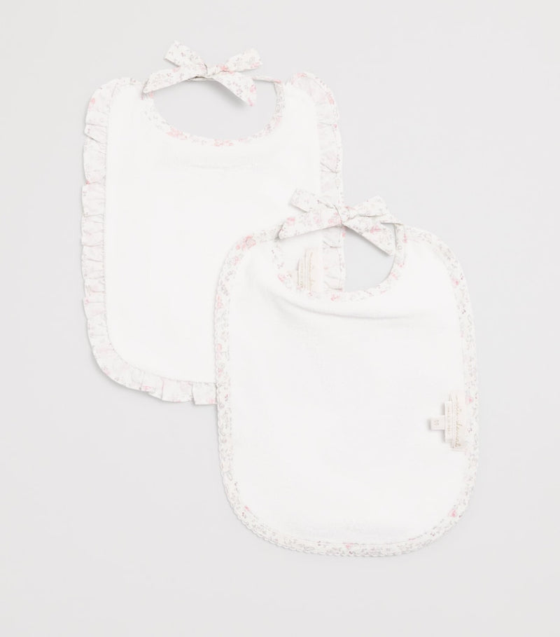 Marie-Chantal Pima cotton floral bibs set of 2 (British brand)