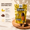 Banana snack coated in Belgian dark chocolate 250g, UK version
