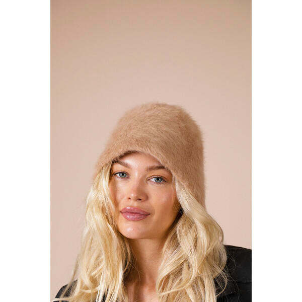 SVNX soft seamless bucket hat beige brown, UK version