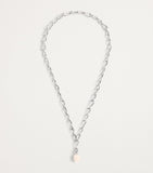 Astrid & Miyu sterling silver lariat pearl charm necklace, UK version