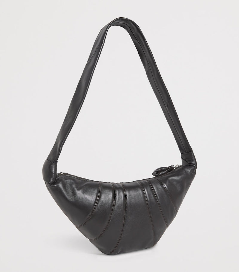 Lemaire medium grained leather croissant shoulder bag (British brand)