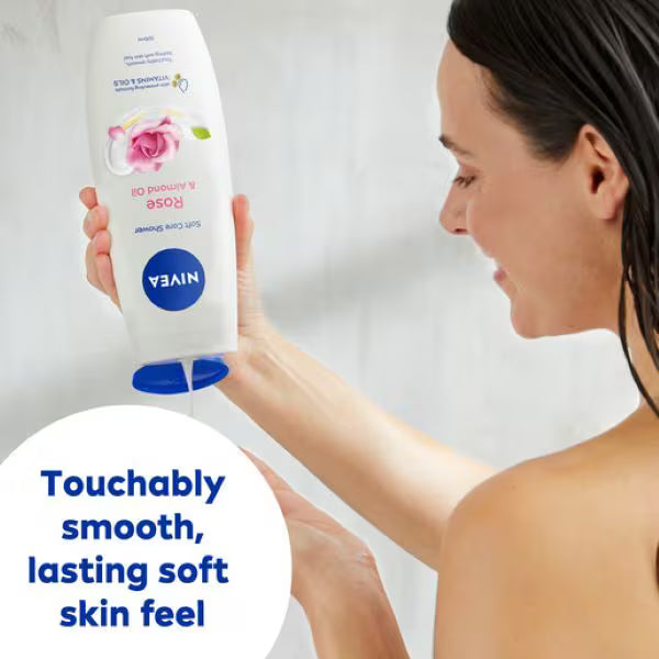 Nivea Rose & Almond Oil shower cream 500ml, imported from the UK