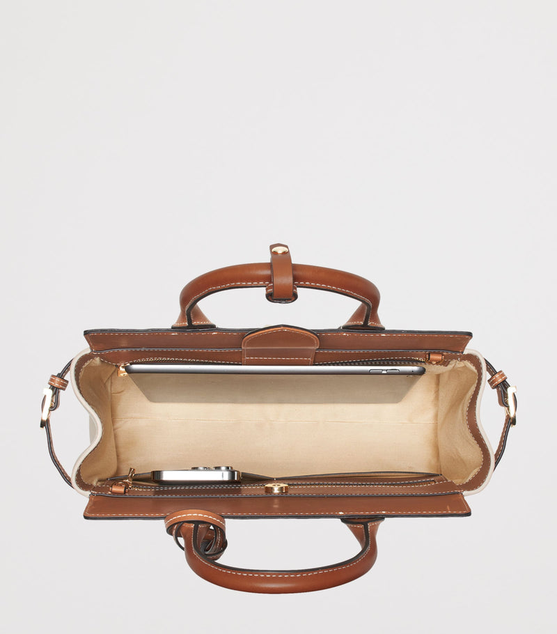 Aspinal of London Savannah top-handle bag in grained leather (British brand)