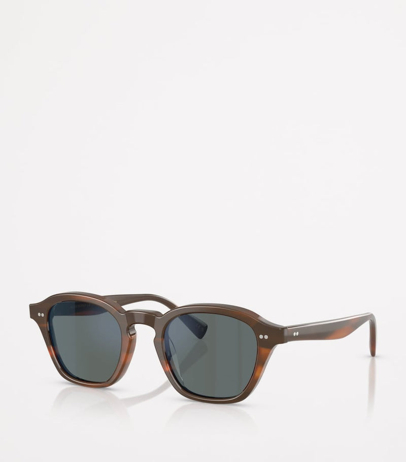 Oliver Peoples Eyles square sunglasses mirrored lenses, imported from the UK