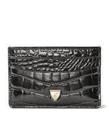 Harrods Aspinal of London Croc-Embossed Slim Card Holder- Buy online at McGrocer