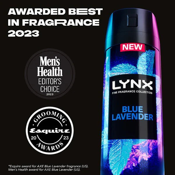 Lynx Blue Lavender Premium Body Spray 150 ml, UK version