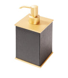 Giobagnara Leather-Trim Firenze soap dispenser 18cm (British brand)