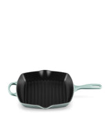Harrods Le Creuset Cast Iron Square Grillit Griddle Pan 26cm- Buy online at McGrocer