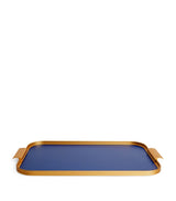 Harrods Kaymet Ribbed Metal Serving Tray 46cm x 30cm- Buy online at McGrocer