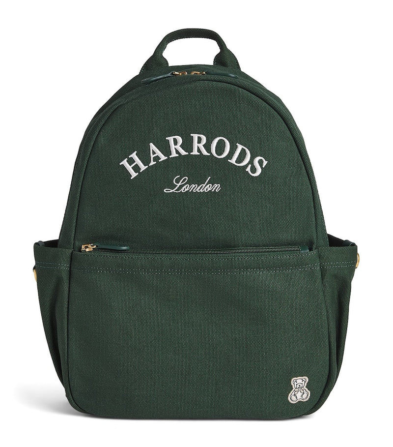 Harrods embroidered emblem cotton backpack, UK version