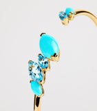 Emily P. Wheeler gold topaz turquoise cuff, imported from the UK