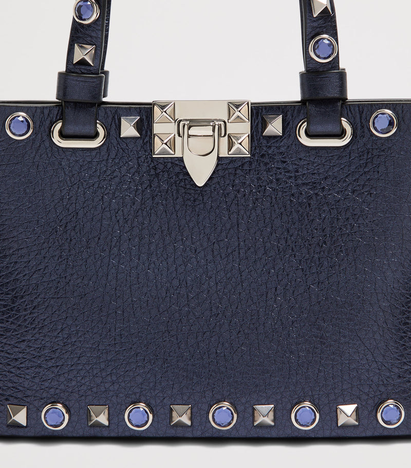 Valentino Garavani Rockstud tote bag leather with chain strap (British brand)