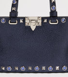 Valentino Garavani Rockstud tote bag leather with chain strap (British brand)