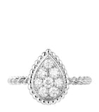 Boucheron Serpent Bohème small white gold diamond ring, imported from the UK