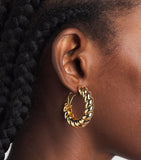 Eddie Borgo gold-plated Torsade hoop earrings (British brand)