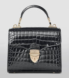 Aspinal of London Mini Mayfair top-handle handbag 14.5x16x8cm, imported from the UK
