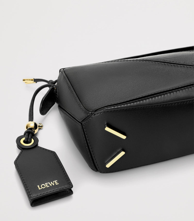 LOEWE Mini Puzzle Bag lizard skin 12.5cm, imported from the UK