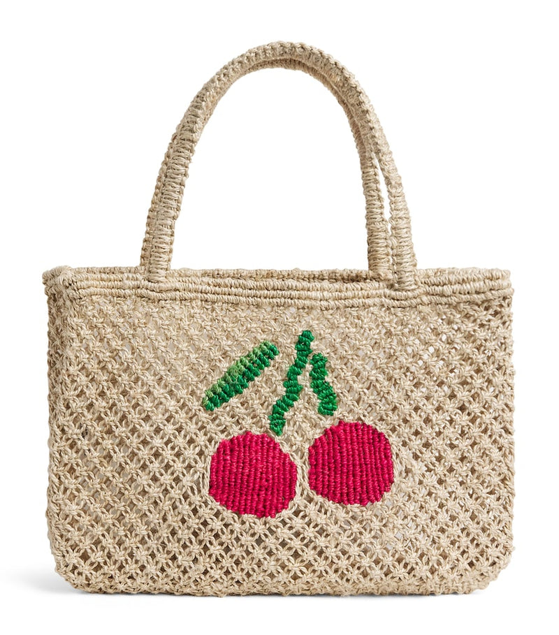 The Jacksons jute cherry Tracey tote bag - British product
