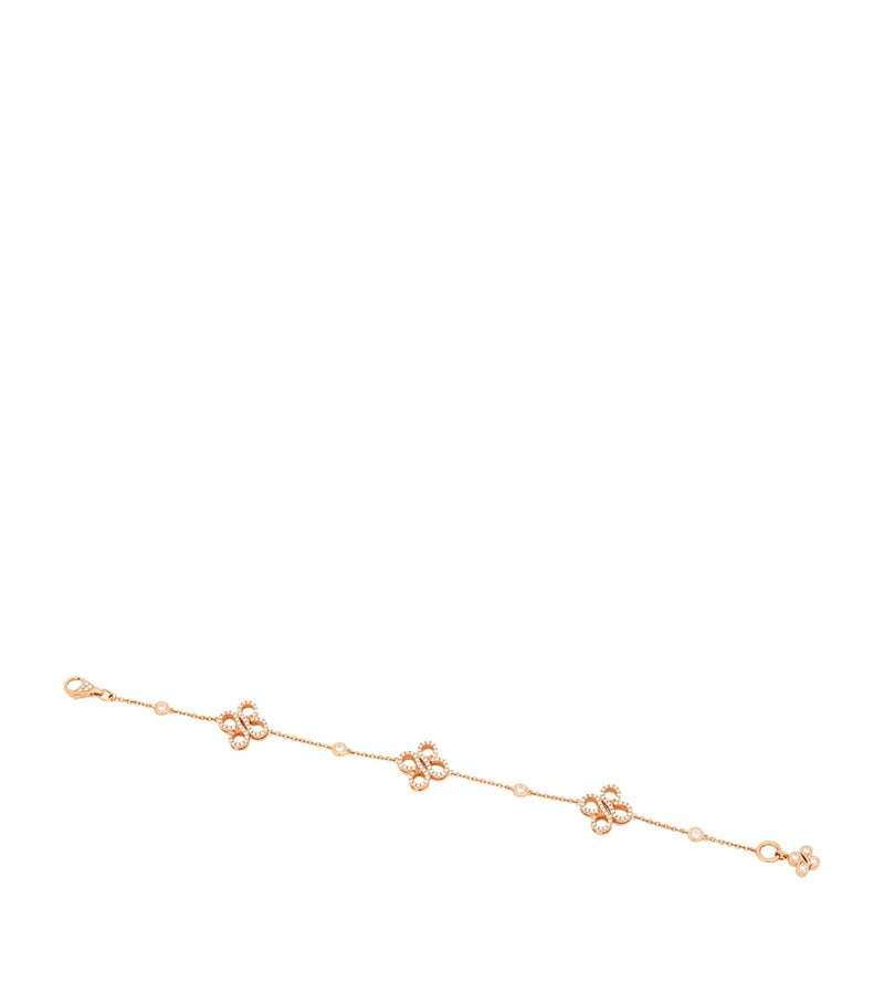 Boodles rose gold diamond charm bracelet (British brand)