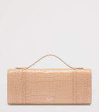 Malone Souliers croc-embossed May clutch bag, imported from the UK