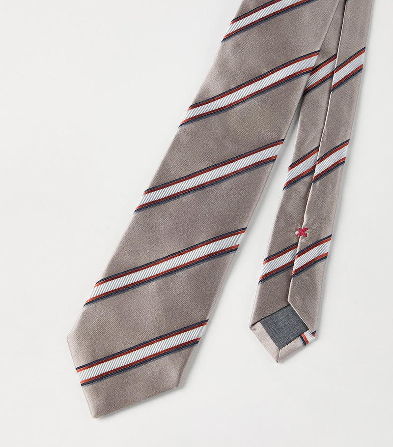 Brunello Cucinelli silk striped tie (British brand)
