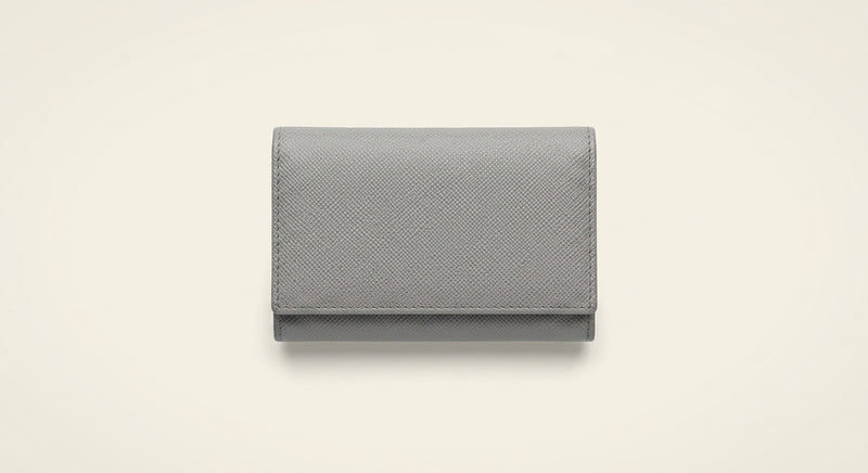 Prada Saffiano leather card holder with triangle logo, imported from the UK
