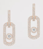 Messika So Move rose gold diamond pavé earrings 2.12ct - British product