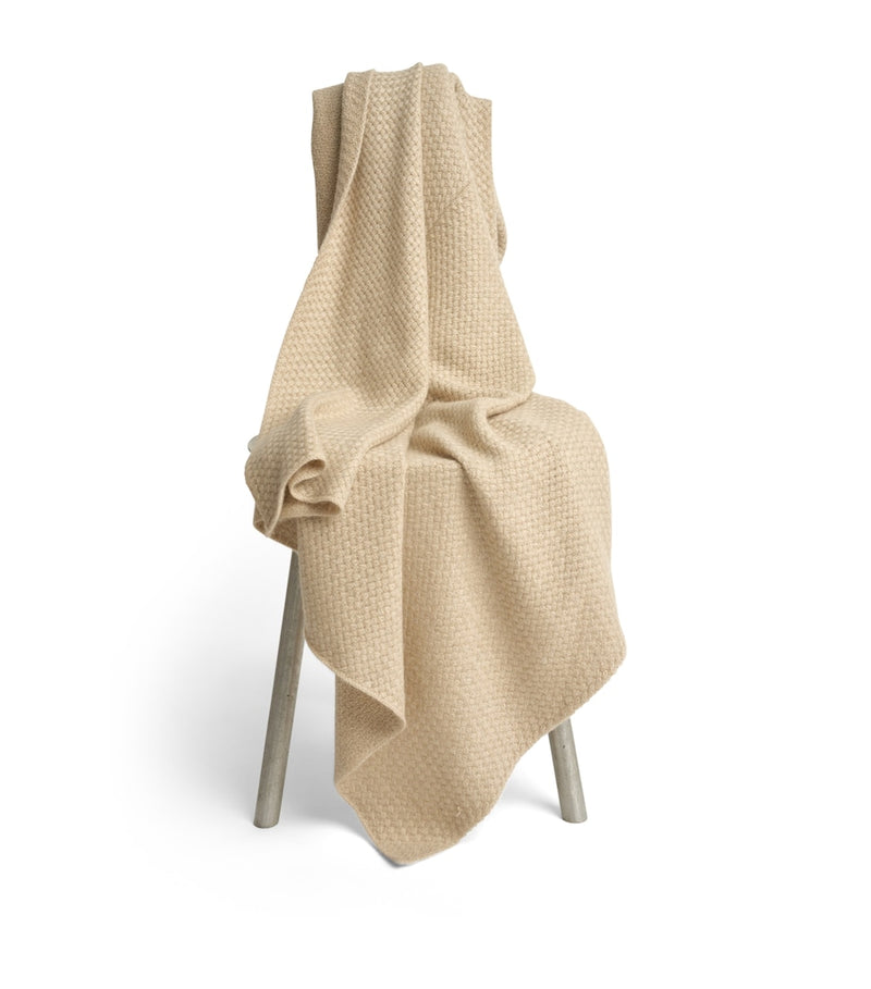 Oyuna cashmere maple throw basket knit 180x120cm, UK version