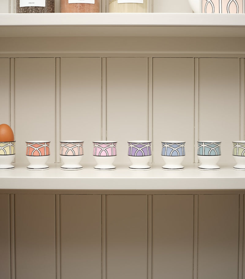 O.W.London Loop egg cups bone china pastel set of 4 (British brand)