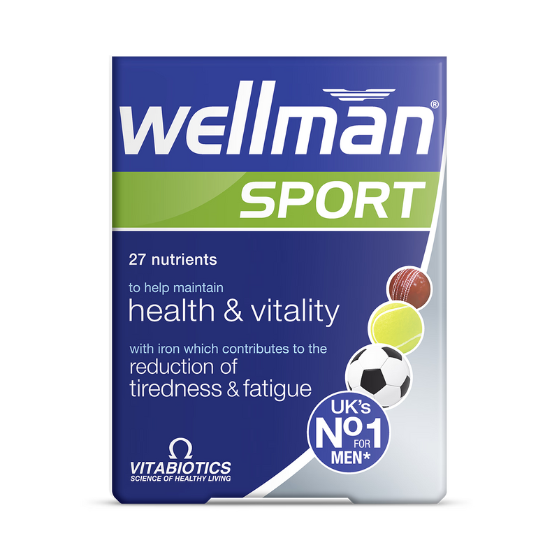 Vitabiotics Wellman Sport multivitamin tablets 30ct (British brand)
