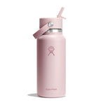 Hydro Flask wide mouth water bottle with flex straw cap 946ml, UK version