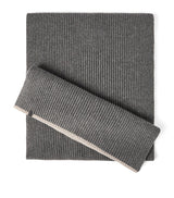 Harrods Brunello Cucinelli Cashmere Ribbed Monili-Detail Scarf 70cm x 235cm- Buy online at McGrocer
