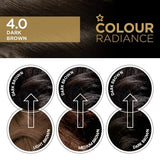 Superdrug permanent hair dye dark brown 4/0 (British brand)