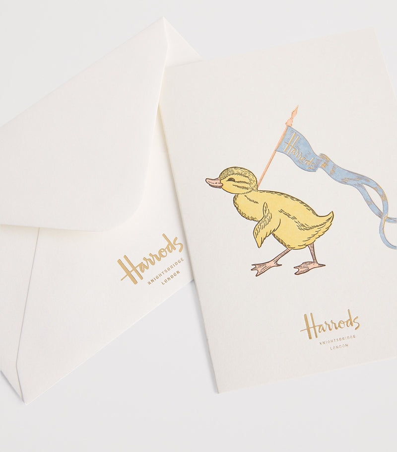 Harrods duck notelet cards and envelopes set of 5, UK version