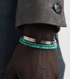 Nialaya Jewelry Wickelarmband mit Heishi-Perlen (Britische Marke)