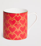 Halcyon Days Hearts Trellis mug - British product
