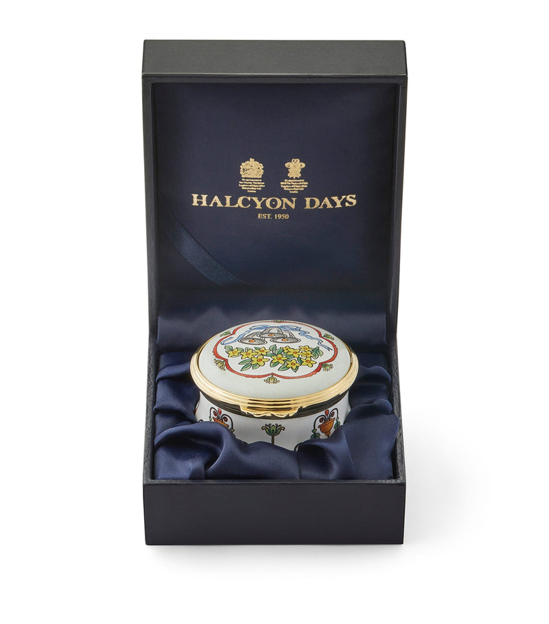 Halcyon Days enamel wedding bells box, UK version
