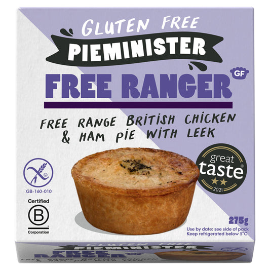 Pieminister Gluten Free Ranger Chicken, Leek, Ham & Thyme Pie 275g gluten free Sainsburys   