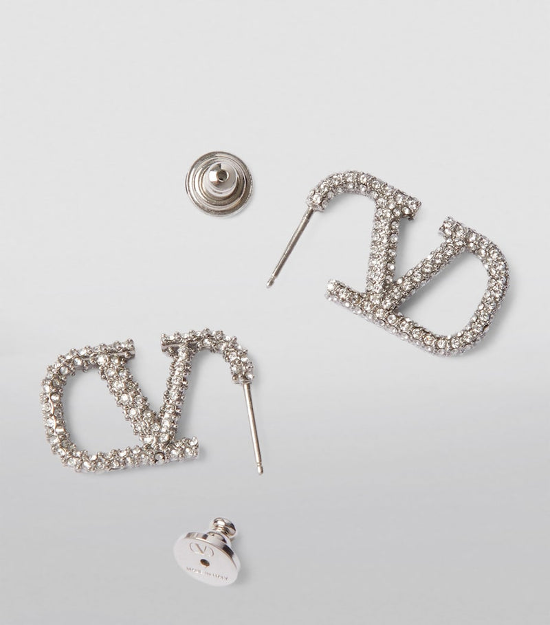 Valentino Garavani VLogo Signature Strass earrings, UK version