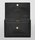 Saint Laurent croc-embossed shoulder bag medium Sunset - British product