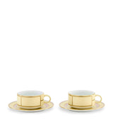Harrods GINORI 1735 Porcelain Colonna Diva Giallo Teacup and Saucer Set of 2- Buy online at McGrocer