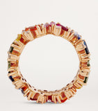 Suzanne Kalan eternity ring rainbow sapphire diamonds rose gold - British product