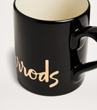Harrods ceramic mug with gold-foil logo - British product