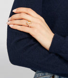 Sophie Bille Brahe yellow gold diamond initial ring, UK version