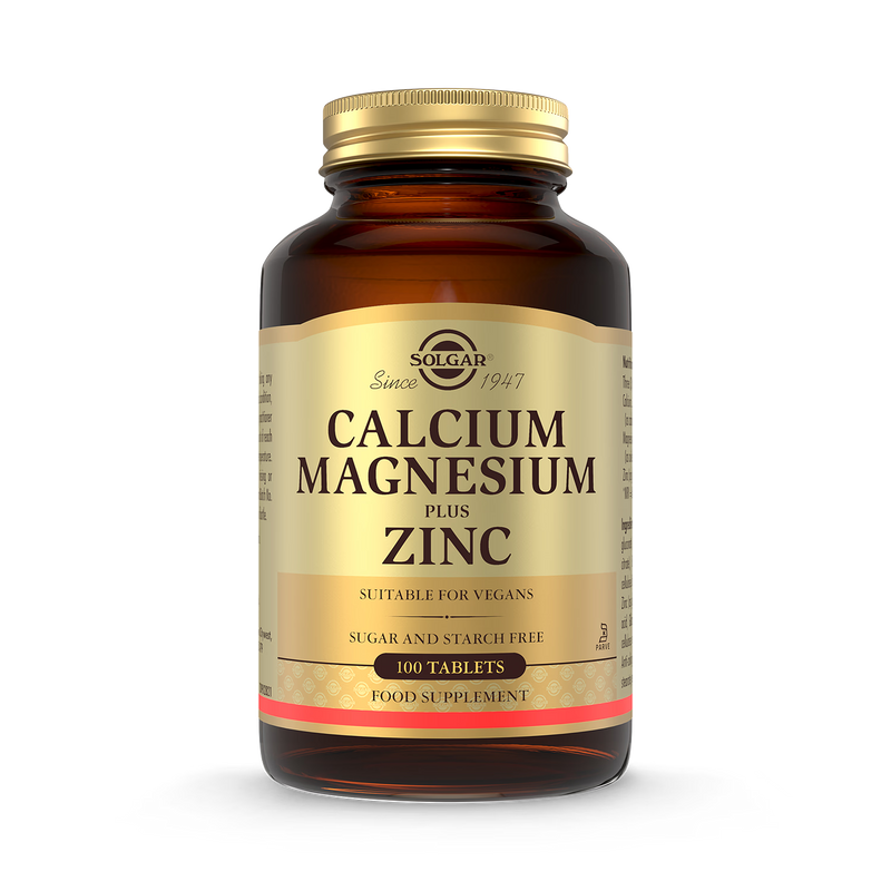 Solgar Calcium Magnesium Plus Zinc tablets (British brand)