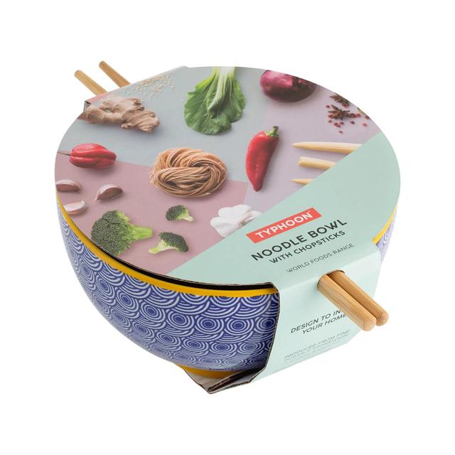 Typhoon World Foods 16cm Noodle Bowl with Chopsticks Tableware & Kitchen Accessories M&S